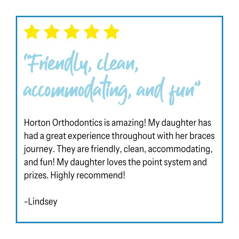 Horton orthodontics | woodbury, mn | invisalign® | braces 22 Lindsey review graphic