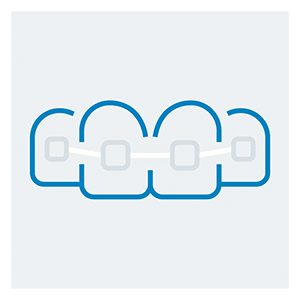 Custom clear braces icon